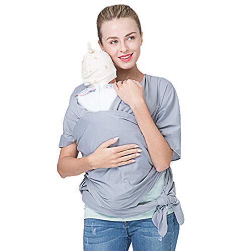 ACEDA Wickeltasche für Neugeborene + Kleinkinder, weich, ideal für Babys, Stillen, und hält Baby in der Nähe, Grau