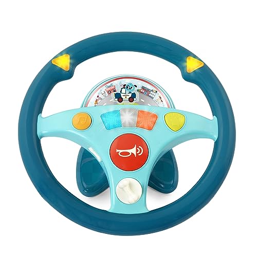 B. Toys BX2305Z B. – Toy Music, Sounds & Lights – Steering for Toddlers, Kids – 2 Years + – Woofer's Musical Driving Wheel, Multi