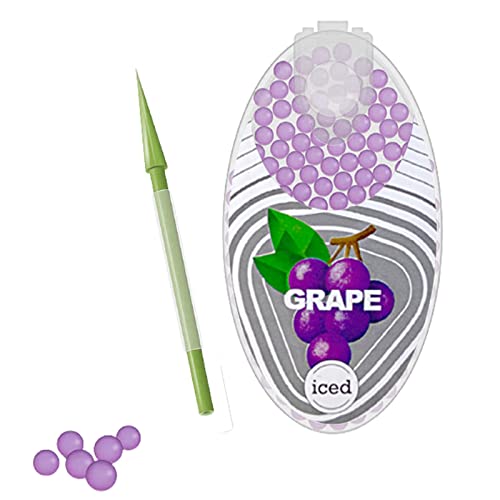 1 box of 100 capsules popping beads filter peppermint pills capsule balls, a variety of flavors to choose from, grape