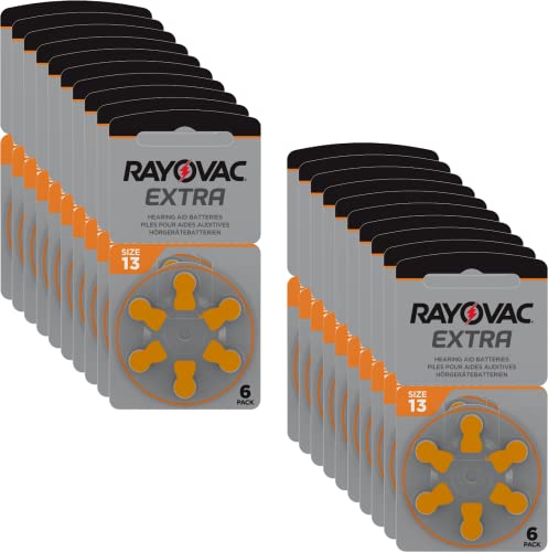 120 Batterien Hörgeräte Rayovac 13 Extra Advanced/Batterie Gehörschutz PR48/Batterien für Hörgeräte/13 AE, A13, DA13, P13, PR13H