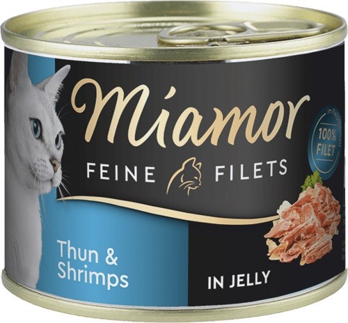 12 x Miamor Dose Feine Filets Thunfisch und Shrimps 185g