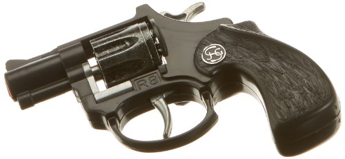 J.G.Schrödel R8: Spielzeugpistole mit Daumenauflage in Box, ideale Ausrüstung für kleine Polizisten, 8-Schuss-Munition, 12 cm, schwarz (100 0028)