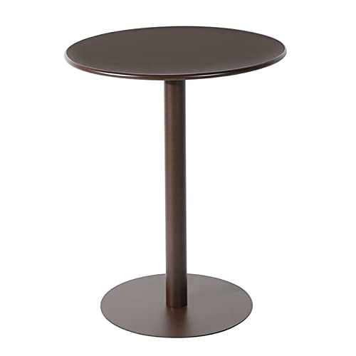 60x73cm runder Couchtisch, Kleiner runder Tisch aus Eisen, Kleiner Esstisch im skandinavischen Haushalt, Verhandlungstisch für Milchteeladen/Café (Farbe: G)