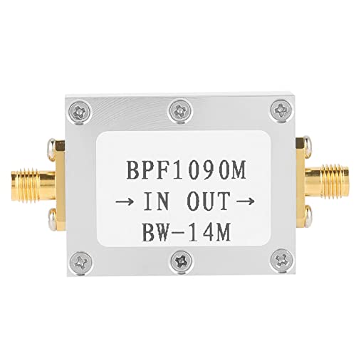 1090 MHz Bandpassfilter, ADS-B 50 Ohm Hochzuverlässiger Metall-Bandpassfilter 14 MHz SMA-Schnittstelle für Spektrumanalysator für Audiogeräte