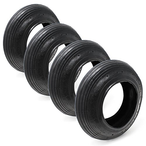4x Reifenmantel für Schubkarre, Größe 3.50-8, Rad Reifen Mantel Luftrad