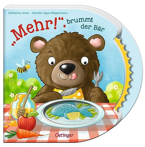 "Mehr!", brummt der Bär: Interaktives Mitmachbuch mit Drehrad zum Füttern