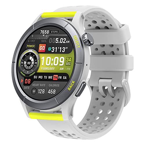 Amazfit Cheetah Lauf-Smartwatch mit Dual-Band-GPS, Routennavigation und Offline-Karten, Trainingsvorlage, Herzfrequenzmesser, integrierter Alexa, 14 Tage Akkulaufzeit für Männer und Frauen-Rund