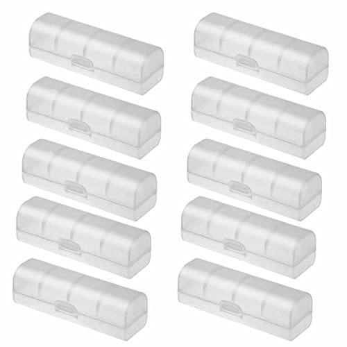 10er Pack Aufbewahrungsbox für 1x 18650 (Für Zellen ohne PCB) Akkus/Batterien - 10er Set