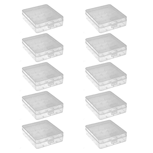 10er Pack Aufbewahrungsbox für 4X 18650 (Für Zellen ohne PCB) Akkus/Batterien - 10er Set
