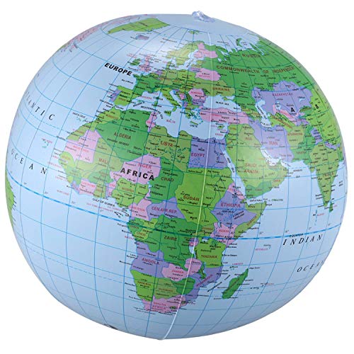 -J Aufblasbares Spielzeug Globus Ausbildung Geographie Karte Ballon Wasserball 40 cm