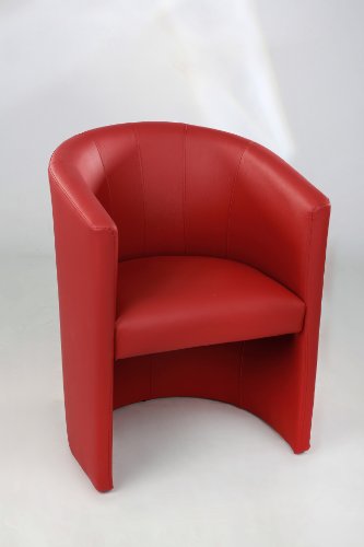 Cocktailsessel Design Sessel Clubsessel Loungesessel Club Möbel Bürosessel Praxismöbel Farbe rot Kunstleder Neu