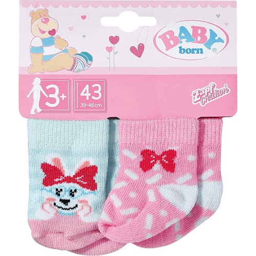 BABY born Socken 2 x 43cm, pink / hellblau
